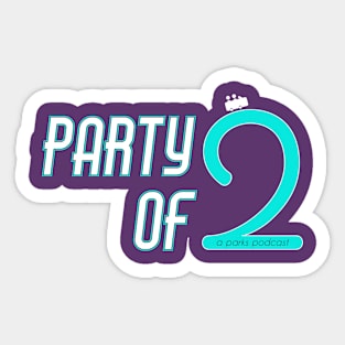 Party of Two Logo Sticker